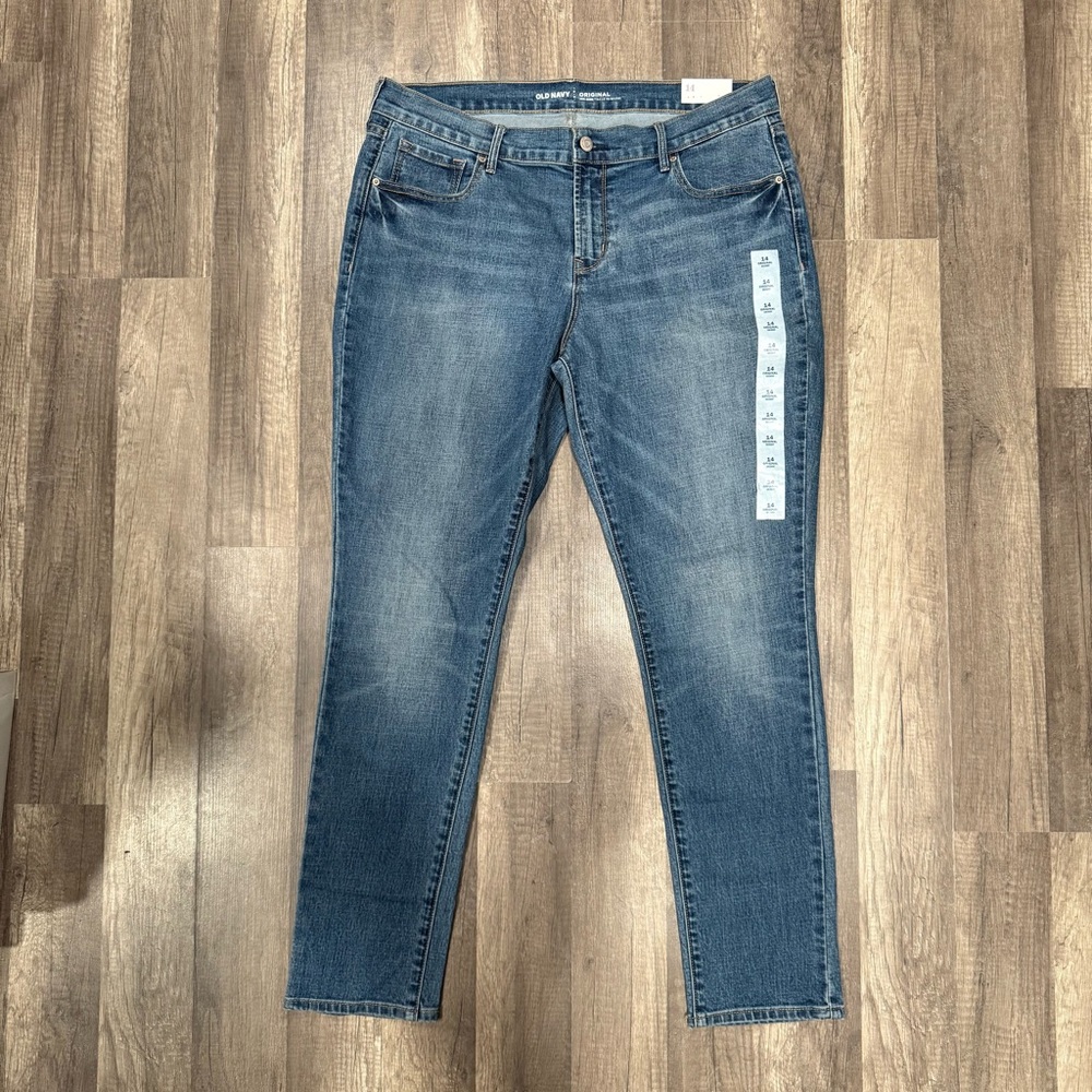 NWT OLD NAVY Mid Wash Mid Rose Skinny Jean (14)